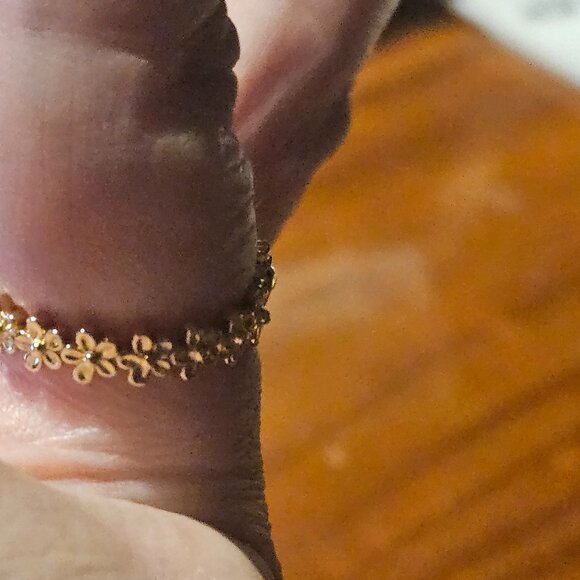 MONICA RICH KOSANN NOW OR NEVER SKULL FLOWER POESY STACKING 18K GOLD RING BAND 6 - Picture 4 of 7